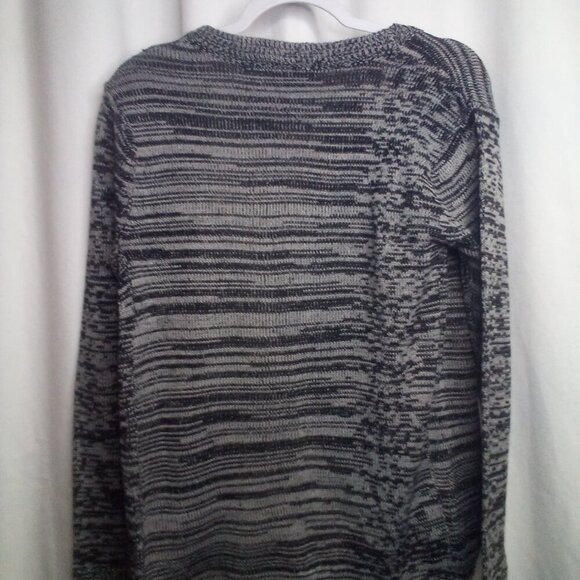 Ashley by 26 International Cardigan Sweater S Long Sleeve Open Front Black Gray - Picture 15 of 16